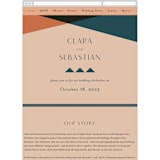 "Bold Geometric" - Wedding Website in Terracotta by Morgan Kendall - Mobile Layout