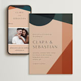 "Bold Geometric" - Wedding Website in Terracotta by Morgan Kendall - Match Your Stationery