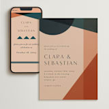 "Bold Geometric" - Wedding Website in Terracotta by Morgan Kendall - Match Your Stationery