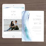 "apogean tide" - Wedding Website in Lagoon by Jennifer Wick - Match Your Stationery