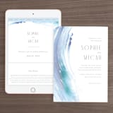 "apogean tide" - Wedding Website in Lagoon by Jennifer Wick - Match Your Stationery
