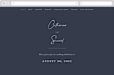 "Proposal" - Wedding Website in Marine by Sandra Picco Design - Desktop Design