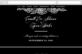 "our moment" - Wedding Website in Tuxedo by Jill Means - Desktop Design