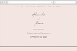 "Aesthetic" - Wedding Website in Blush by Liz Conley - Desktop Design