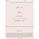 "Aesthetic" - Wedding Website in Blush by Liz Conley - Mobile Layout