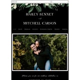 "Meander" - Wedding Website in Obsidian by Kaydi Bishop - Mobile Layout