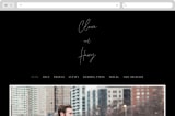 "Gotham" - Wedding Website in Ink by Ana Sharpe - Desktop Design