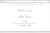 "Mod Classic" - Wedding Website in Tuxedo by Leah Bisch - Desktop Design