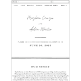 "Mod Classic" - Wedding Website in Tuxedo by Leah Bisch - Mobile Layout