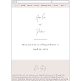 "Handwritten" - Wedding Website in Obsidian by Jennifer Postorino - Mobile Layout