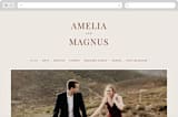 "Side Column" - Wedding Website in Leather by Alethea and Ruth - Desktop Design