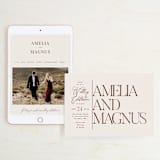 "Side Column" - Wedding Website in Leather by Alethea and Ruth - Match Your Stationery