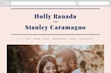 "Vogue" - Wedding Website in Navy by Genna Blackburn - Desktop Design