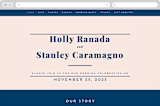 "Vogue" - Wedding Website in Navy by Genna Blackburn - Desktop Design