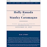 "Vogue" - Wedding Website in Navy by Genna Blackburn - Mobile Layout