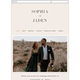 "Magazine Serif" - Wedding Website in Sand Dunes by Elly - Mobile Layout