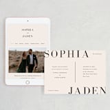 "Magazine Serif" - Wedding Website in Sand Dunes by Elly - Match Your Stationery