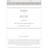 "Narrative" - Wedding Website in Frost by Jennifer Wick - Mobile Layout