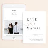"Foundry" - Wedding Website in Rose Quartz by Kristie Kern - Match Your Stationery