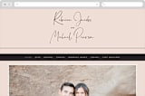 "Eternity Script" - Wedding Website in Blush by Michelle Taylor - Desktop Design