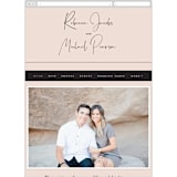 "Eternity Script" - Wedding Website in Blush by Michelle Taylor - Guest Management