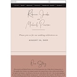 "Eternity Script" - Wedding Website in Blush by Michelle Taylor - Mobile Layout