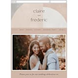 "Arches" - Wedding Website in Copper by Kelly Schmidt - Mobile Layout