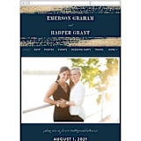 "Gold Leaf" - Wedding Website in Indigo by Kelly Schmidt - Guest Management