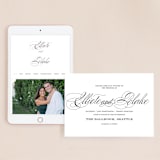 "Timeless Elegance" - Wedding Website in Black Night by AK Graphics - Match Your Stationery