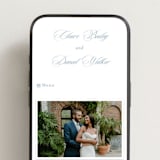 "Aristocratic" - Wedding Website in Provincial Blue by Creo Study - Mobile Layout