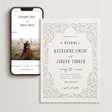 "Operatic" - Wedding Website in Cream by Paper Raven Co. - Match Your Stationery