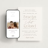"Modern Romance" - Wedding Website in Mocha by Hooray Creative - Match Your Stationery