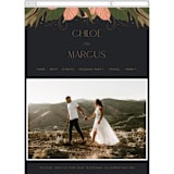 "Elegant Leaves" - Wedding Website in Slate by GeekInk Design - Mobile Layout