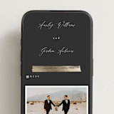 "Panache" - Wedding Website in Onyx by Kristie Kern - Mobile Layout