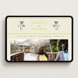 "Coastal Drift" - Wedding Website in Island Citrus by Pixel and Hank - Desktop Design