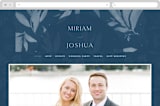 "Linen" - Wedding Website in Midnight by Ashley Rosenbaum - Desktop Design