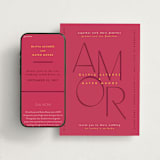 "Amor" - Wedding Website in Caliente by Owl and Toad - Match Your Stationery