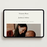 "Love and Faith" - Wedding Website in Vanilla by Louise Kay - Desktop Design