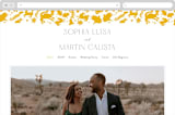 "Otomi" - Wedding Website in Sunshine by Shari Margolin - Desktop Design