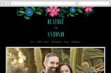 "Embroidery" - Wedding Website in Noche by Jackie Crawford - Desktop Design