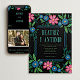 "Embroidery" - Wedding Website in Noche by Jackie Crawford - Match Your Stationery