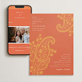"Heritage Paisley" - Wedding Website in Tangerine by Kanika Mathur - Match Your Stationery