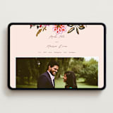 "Indian floral chintz lush" - Wedding Website in Ivory by Caroline Bonne Muller - Desktop Design