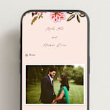 "Indian floral chintz lush" - Wedding Website in Ivory by Caroline Bonne Muller - Mobile Layout