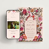 "Indian floral chintz lush" - Wedding Website in Ivory by Caroline Bonne Muller - Match Your Stationery