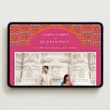 "Varna" - Wedding Website in Fuchsia by Pati Cascino - Desktop Design