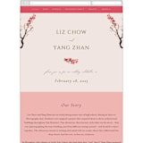 "Blossoms of Love" - Wedding Website in Champagne by frau brandt - Mobile Layout