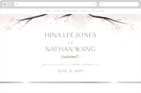"Cherry Blossoms" - Wedding Website in Cherry Blossom by Stephanie Hawkes - Desktop Design