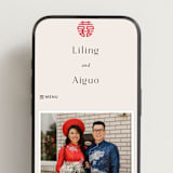 "Happy in Love" - Wedding Website in Cream by Inkblot Design - Mobile Layout