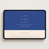 "two toned" - Wedding Website in Marseille Bleu by Deborah Chou - Desktop Design